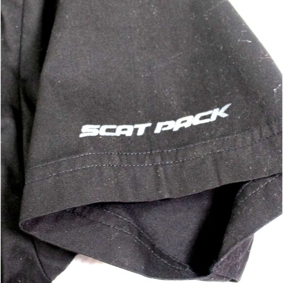 Mens TMR Tri-Mountain Racewear Black Button-Up Shirt W/ Scat Pack Logo & Striped - Picture 5 of 9